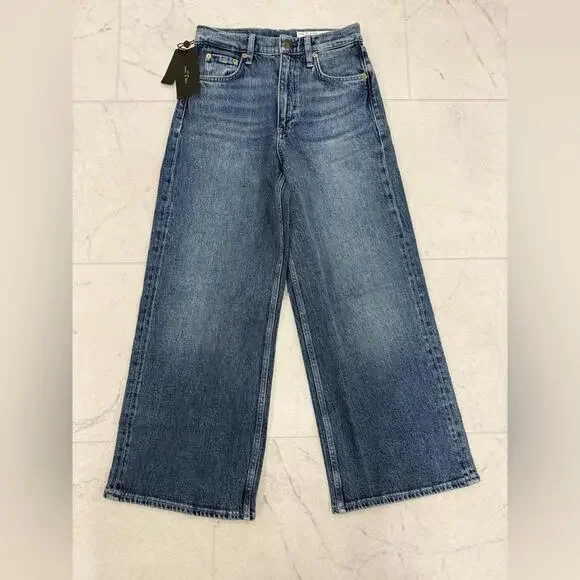 (RR-2) Rag & Bone The Andi High-Rise Ankle Wide Leg - Picture 4 of 5